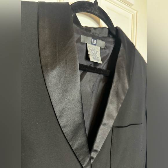 Gap Wool Blend Lined Black Blazer Size 4 Oversized - Picture 4 of 10